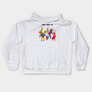 I just want to dance Kids Hoodie